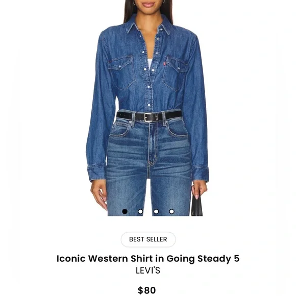 Levi’s Iconic Western / Denim Shirt XL - Picture 2 of 12